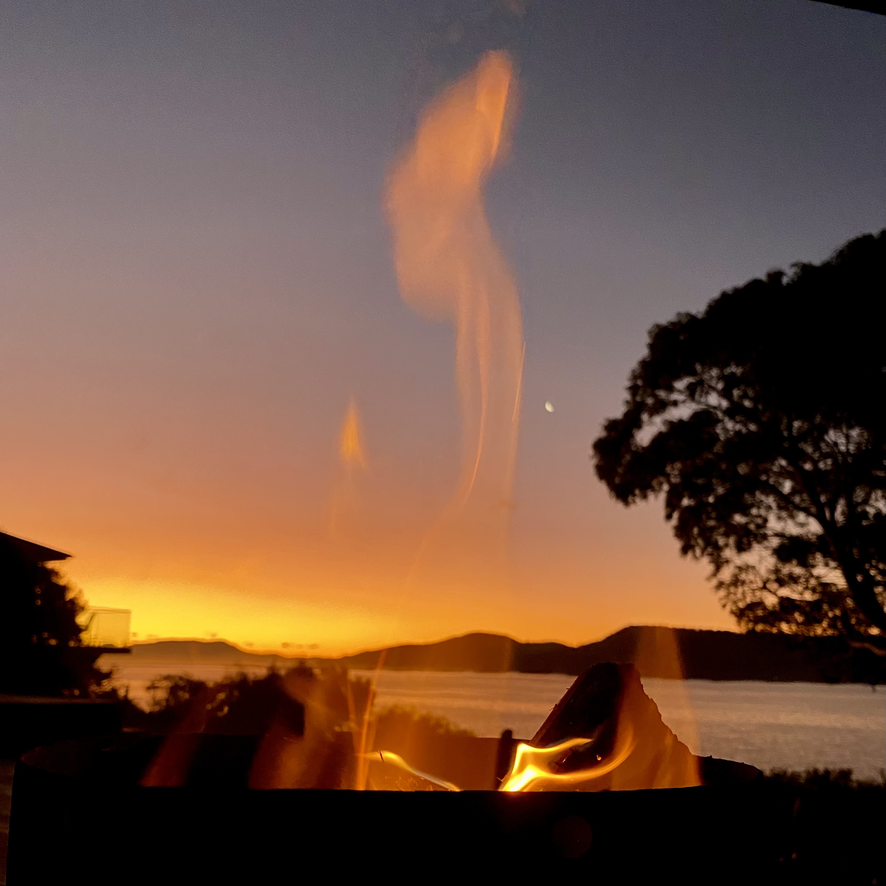 Fire pit and outdoor BBQ kitchen